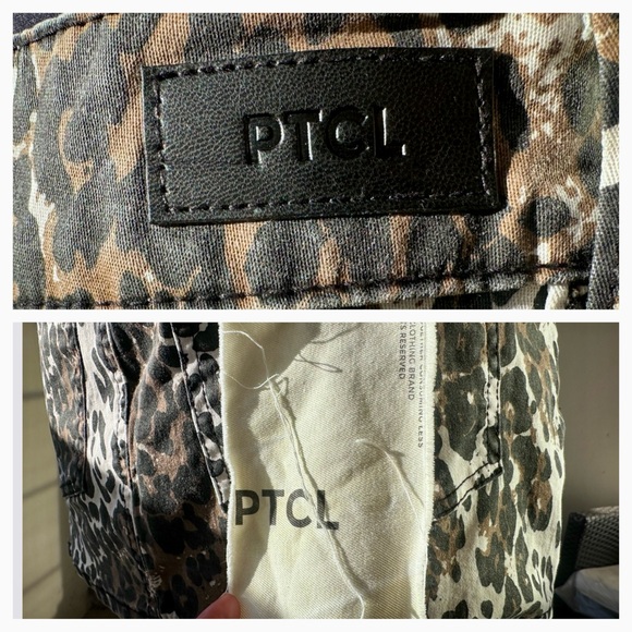 PTCL Leopard Print Denim Mini Skirt Size M Stretch Low Rise Y2K - Picture 10 of 10